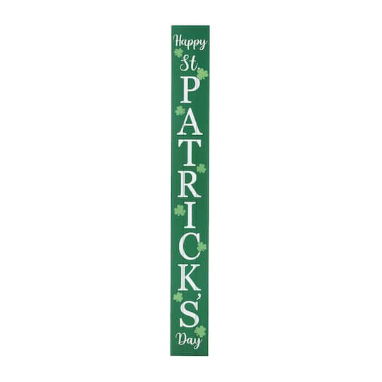 Glitzhome&#xAE; 60&#x27;&#x27; Wooden &#x27;&#x27;Happy St. Patrick&#x27;s Day&#x27;&#x27; Porch Sign